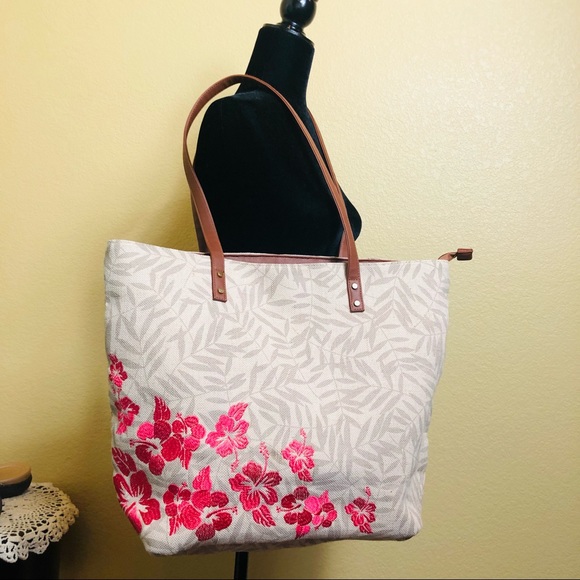 Floral Canvas XL Tote - Picture 1 of 7